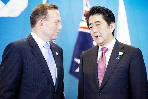 Prime Minister Tony Abbott and Japanese Prime Minister Shinzo Abe. Photo: Pablo Martinez Monsivais
