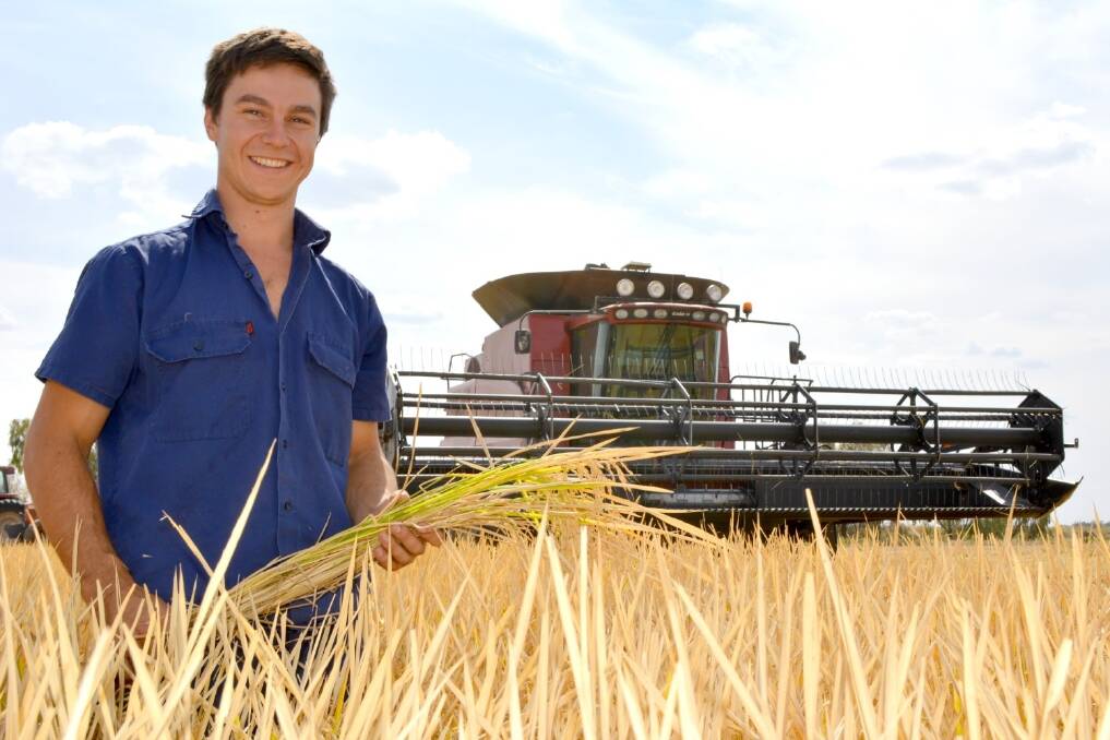 Warrawidgee rice grower Trent Temporali is looking forward to a bumper crop.