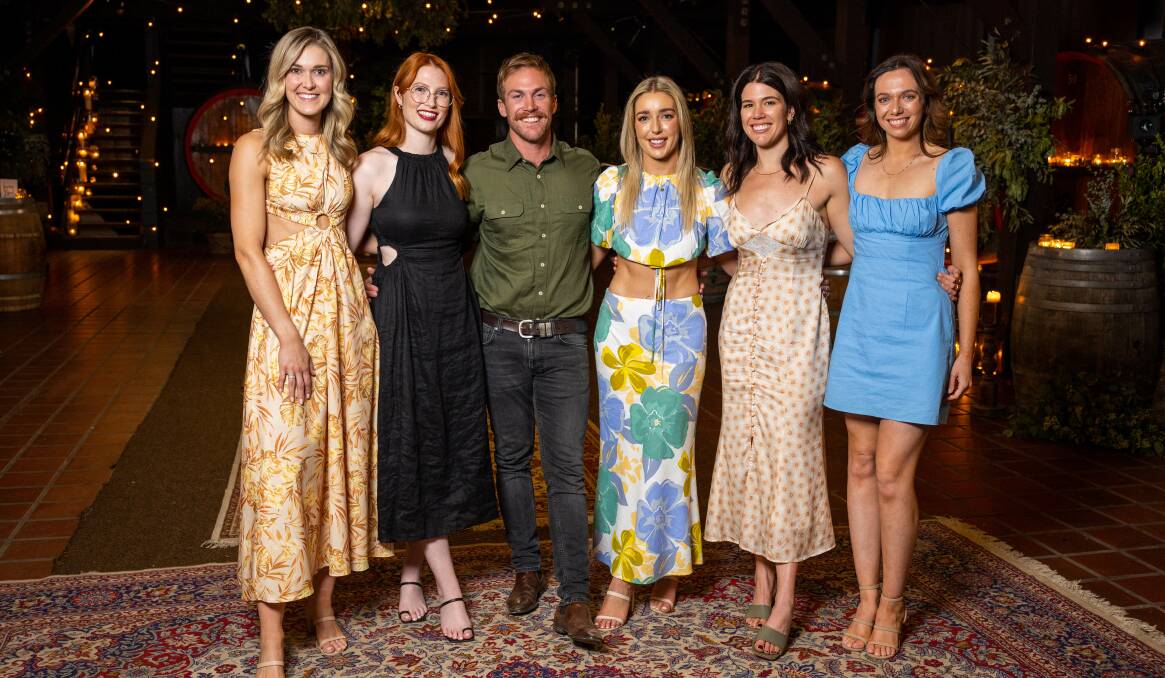 Farmer David with his top ladies. Photo courtesy of Channel 7.