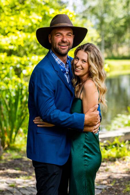Farmer Brad and his chosen lady Clare. Picture by Channel 7