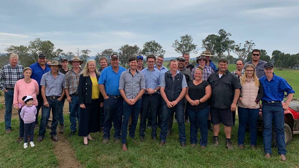 South Coast dairy farmers with then-agriculture minister David Littleproud in May 2019. Picture: Supplied