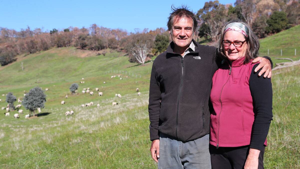 Louise Freckelton and David Bray are proud Mt Adrah farmers. Picture: Emma Hillier
