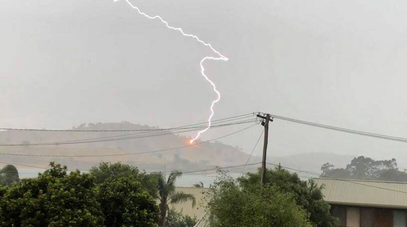 FORCE OF NATURE: Photography enthusiast Nerah Blackburne, from Bellbridge, was keeping a keen eye on Tuesday's storm when lightning bearing a "striking" resemblance to US President Donald Trump struck over Lake Hume. 