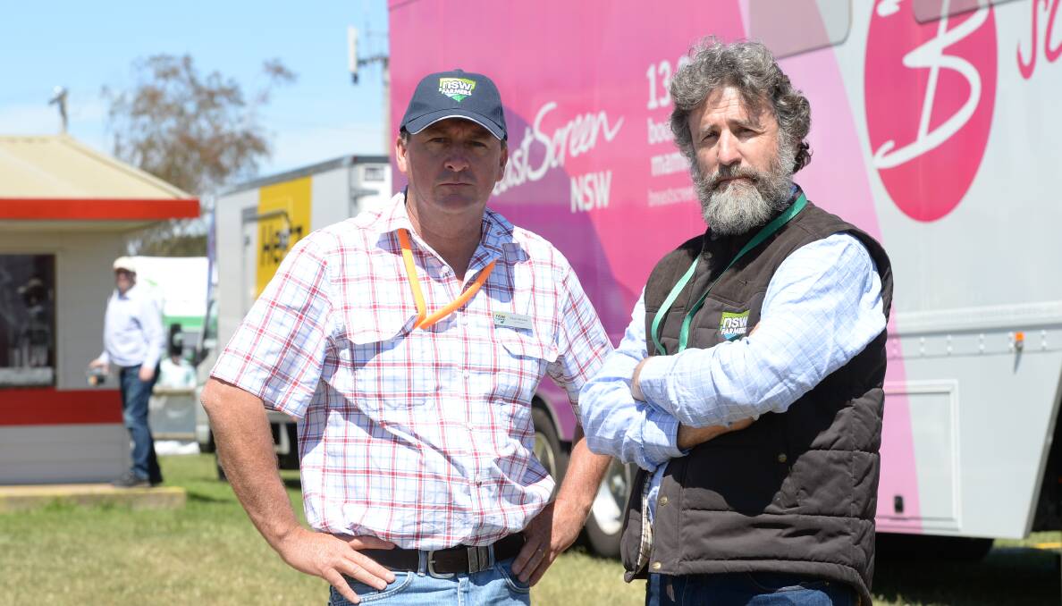 NSW Farmers vice president Chris Groves and president James Jackson.