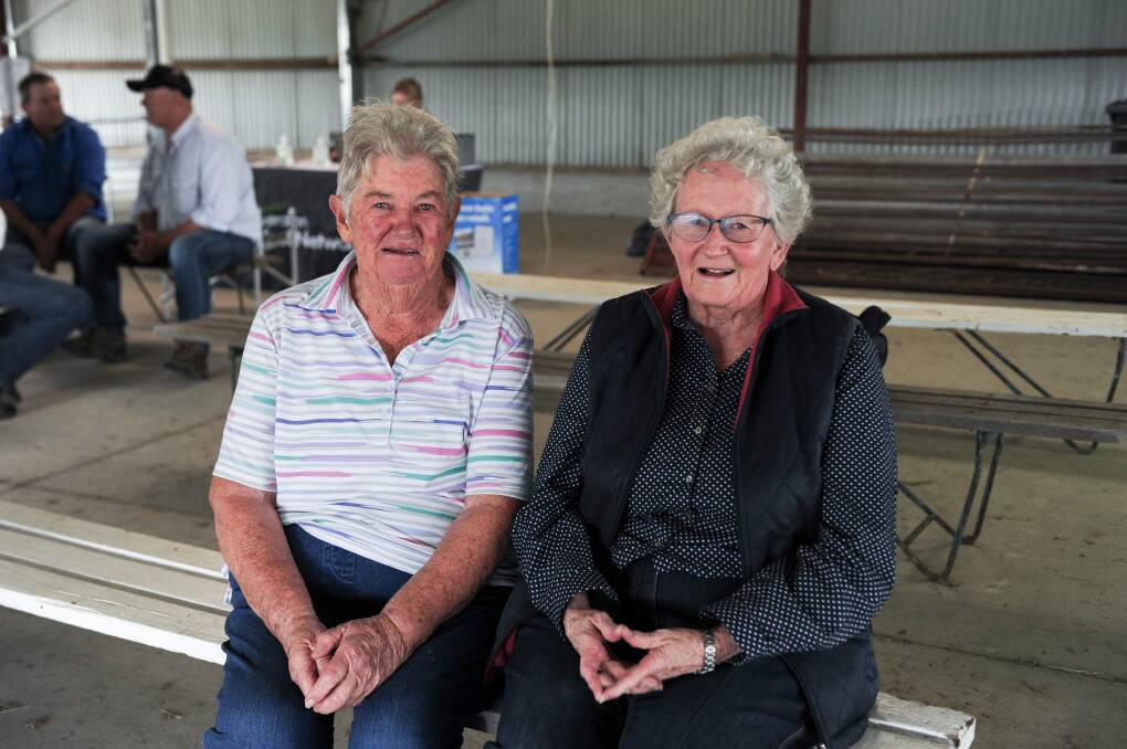 Murray Power had plenty of family support on sale day with his mother-in-law Marj Partridge from Walcha and mother Pam Power of Warialda watching on from the stands. 