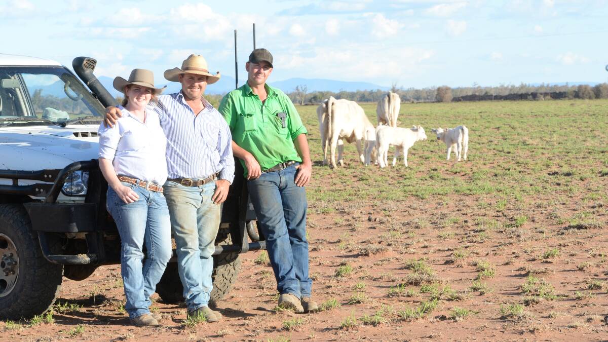 Briony and Luke Giblin and Tim Dallas all of Erda Vale, Coonamble.