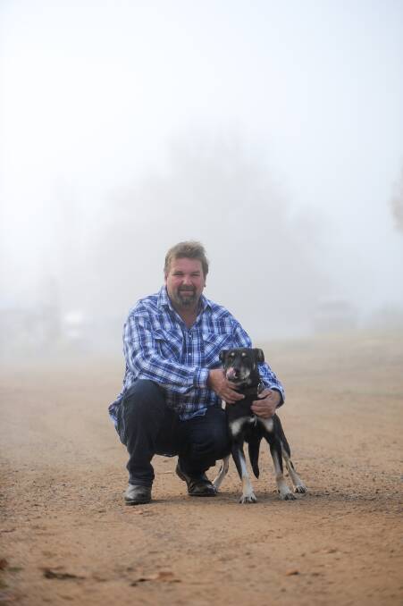 Adrian Carpenter and his dog, Wyanbah Monster, travelled from Tasmania to compete. 