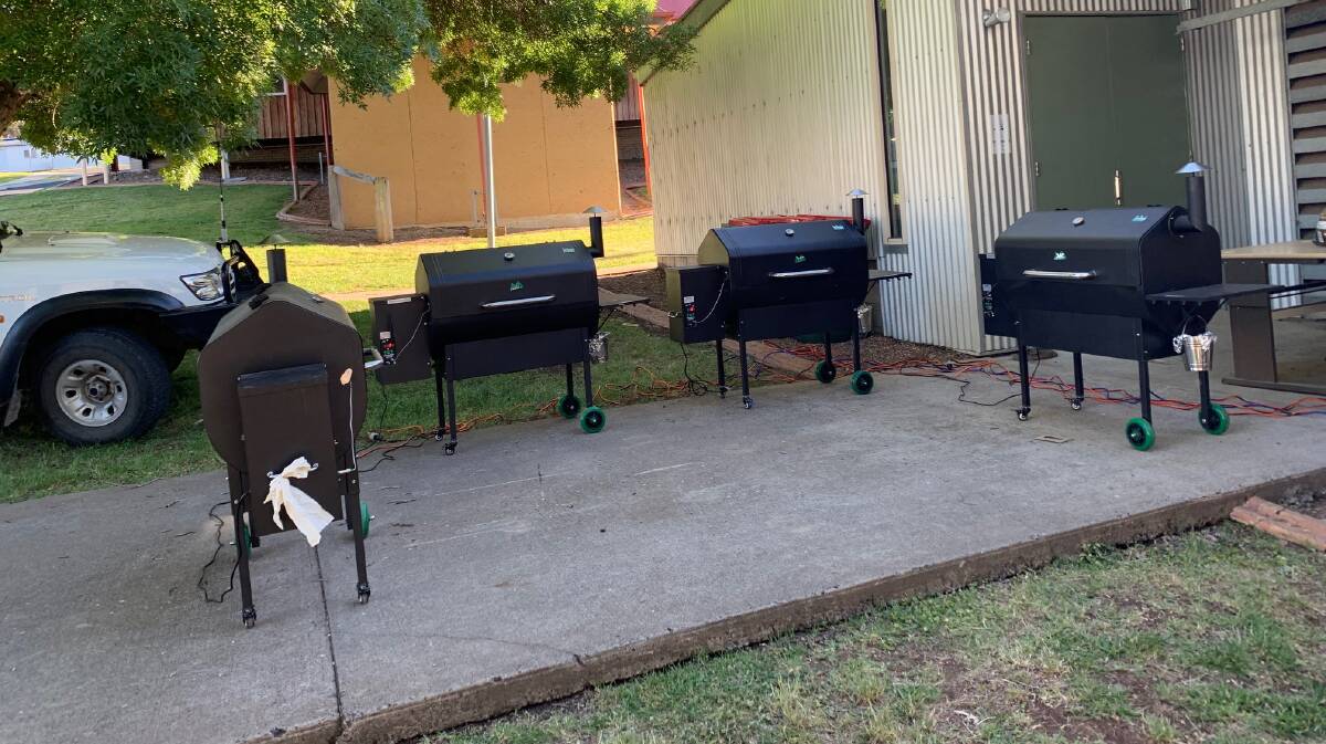 Some of the barbecue work. 