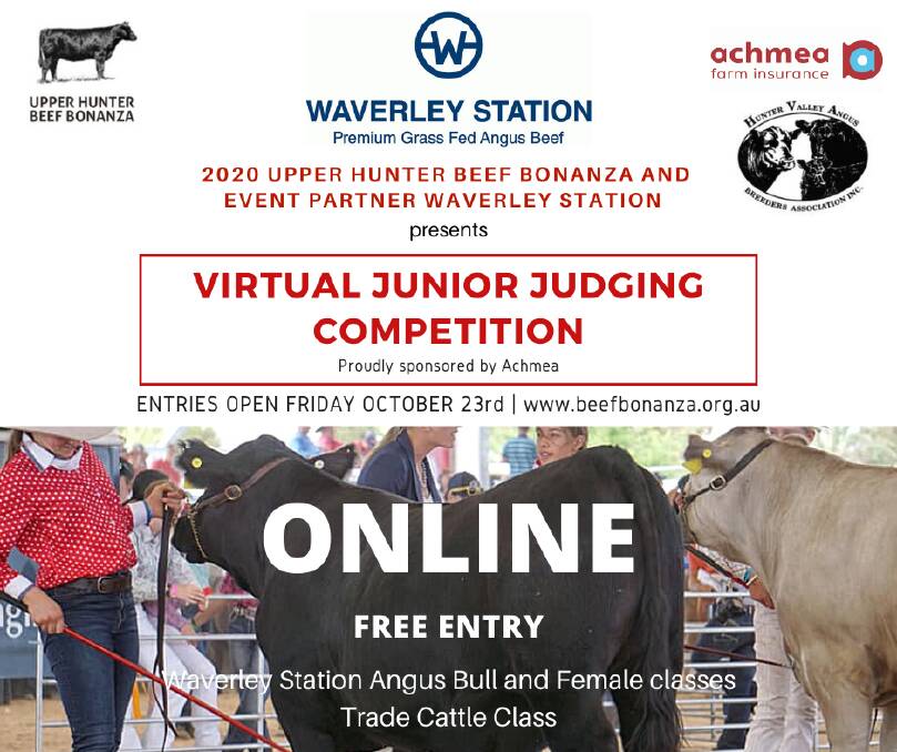 The junior judging competition will take place online. 
