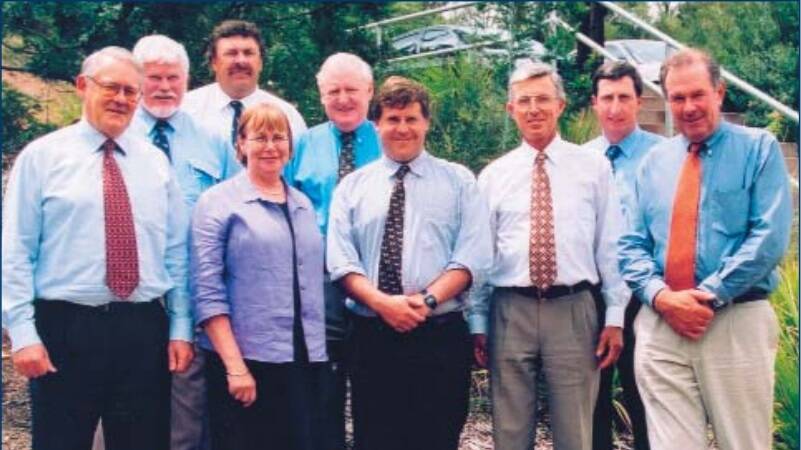 The ABRI board in 2003 with Dr Arthur Rickards pictured on the left. 