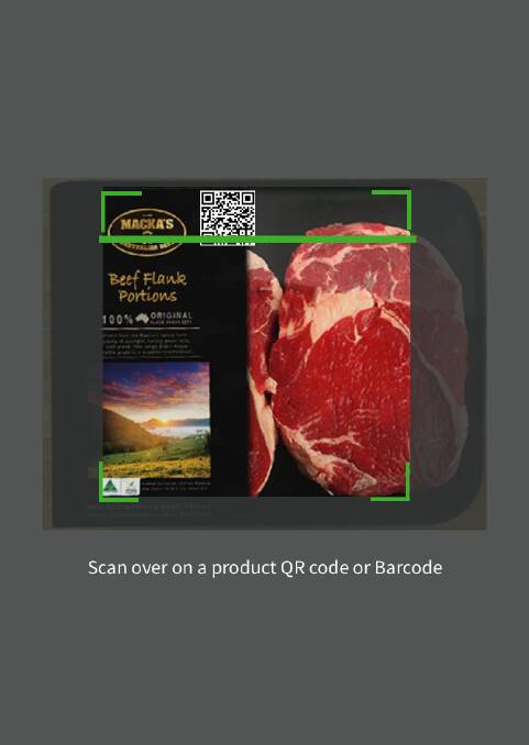 An example of Aglive's QR code on meat products. 