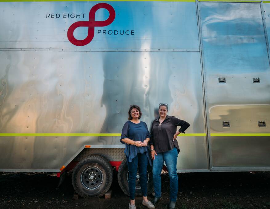 Anita Taylor and Sarah Burrows of Red 8 Produce. Photo: Matt Cawood