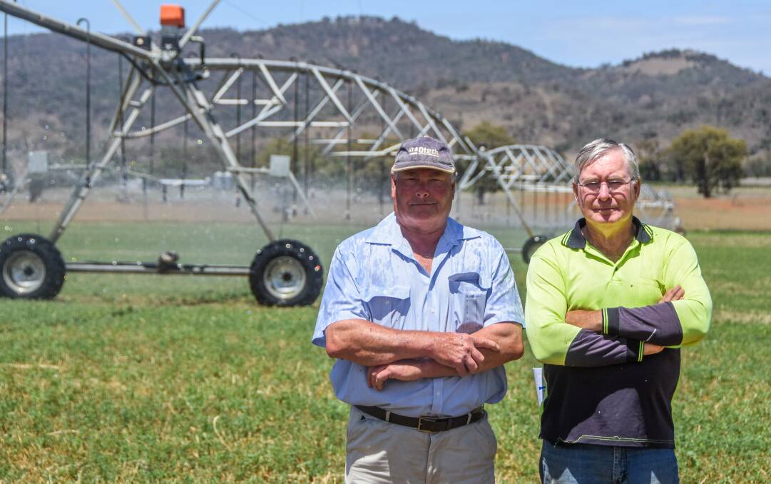 Split Rock Water Users Association president David Gee and Upper Manilla dairy farmer Bruce Sherwood are concerned about their water security into the future.