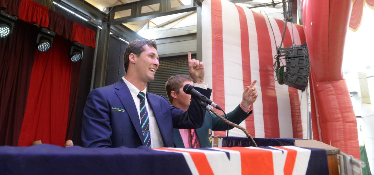 Nutrien Wagga agent Shannon Wicks (pictured at the 2019 competition) will be among 10 agents to compete for the NSW Young Auctioneers title in Dubbo on September 3.
