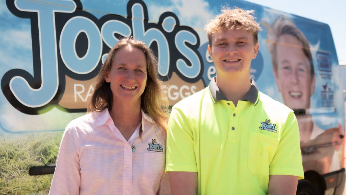 Josh's Rainbow Eggs chief executive officer Tamsyn Murray, pictured with her son Josh, said traceability is one of the most critical components of her business.
