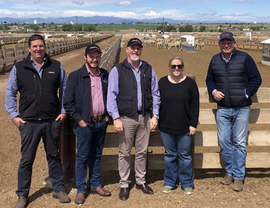 Pictured with Catherine Harper (second from right), Harper Feeders, on the recent US tour are: Alltech Lienert's Toby Doak, Jake Harvey, DHA Rural, Shane Nicholson, All Tech Lienert, and Gordon Welsh, Molong.