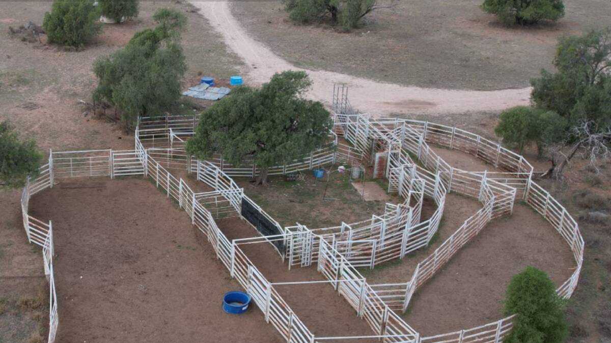Improvements include steel cattle yards. Picture supplied
