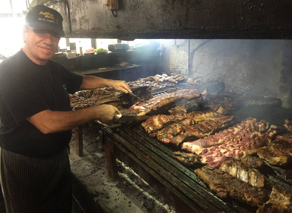 Beef is big on the menu in Argentina. Street side barbecues can be found everywhere.