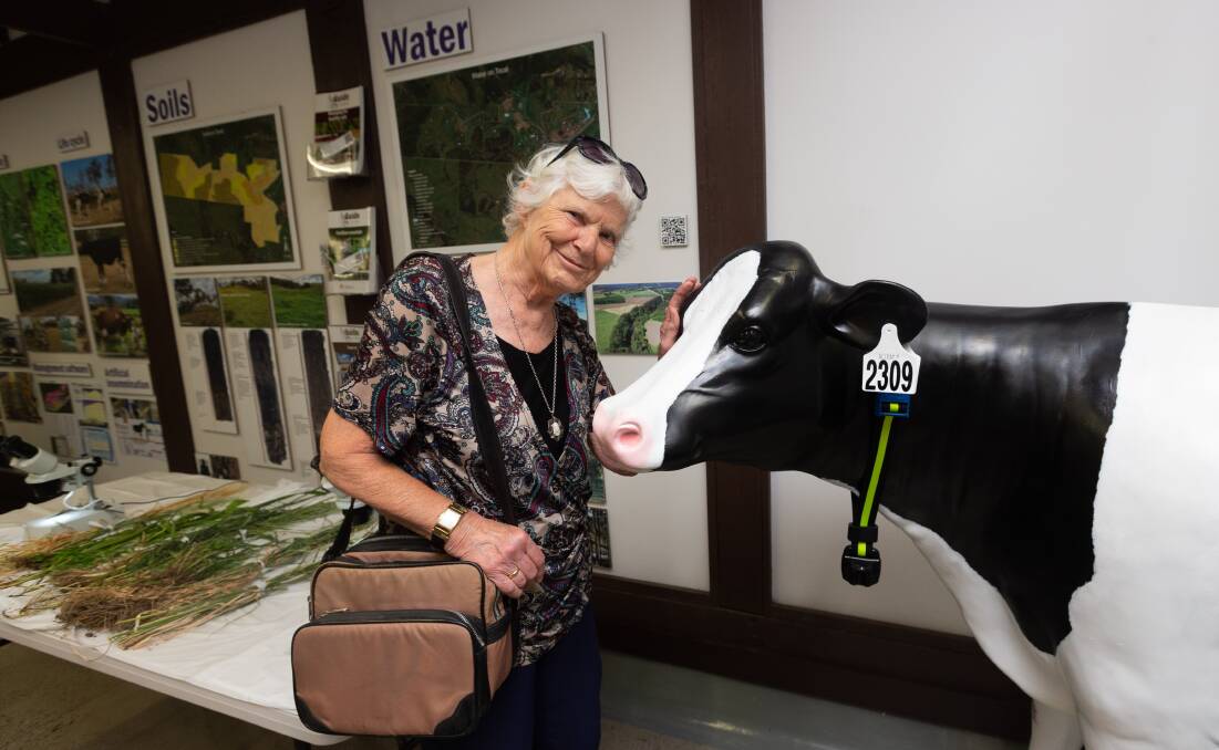 Elly Hess had a sneak peek into the Dairy Training Centre at Tocal College Foundation Day on Friday, November 3. Picture by Jonathan Carroll